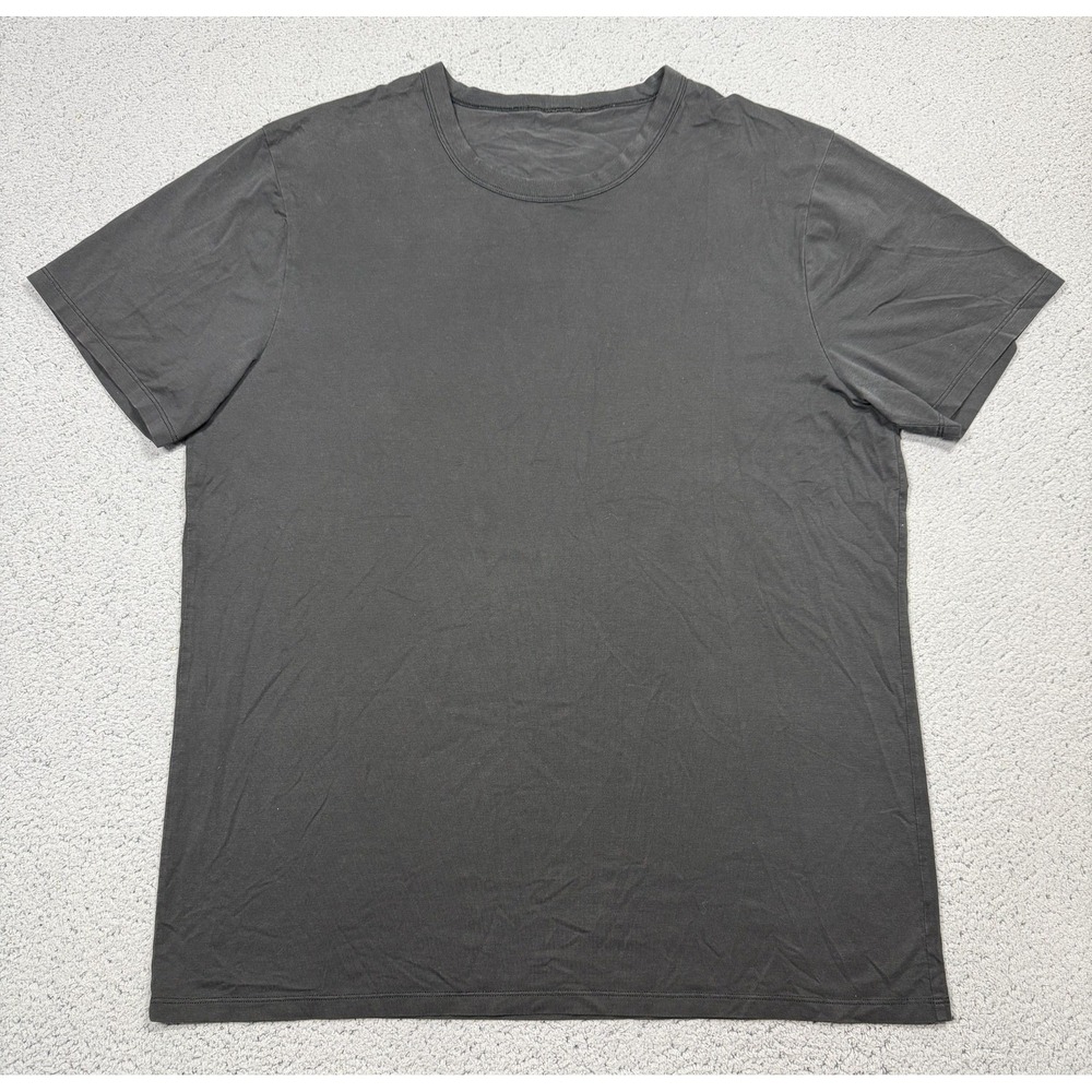 Lululemon Shirt Mens Large Black Short Sleeve Crewneck Basic Athletic Top